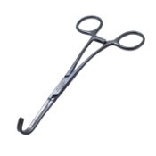Cooley Derra S Shaped Clamp Forceps, Curved, 7/8" (22mm) Jaws, Depth 1/2" (13mm), Jaw Has Calibrated Markings In 5mm Increments, Overall Length 6-1/2" (165mm) 